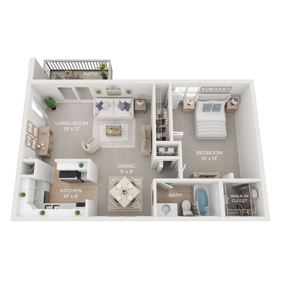 Floor Plans of Hillcrest Apartments in Glen Ellyn, IL