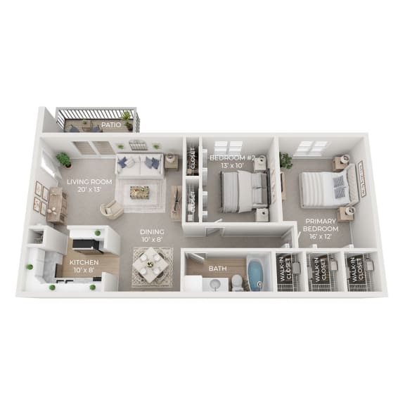 Floor Plans of Hillcrest Apartments in Glen Ellyn, IL