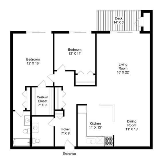Floor Plan  a floor plan of a house with a bedroom and a living room