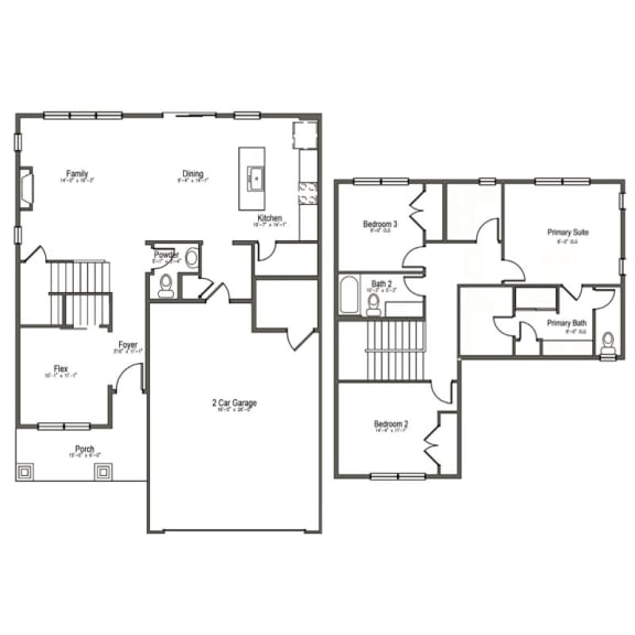 albertville mn single family home rental floor plan 3 bedroom 2.5 bath