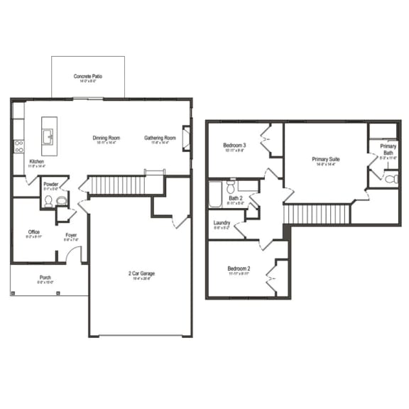 albertville mn single family home rental floor plan 3 bedroom 2.5 bath