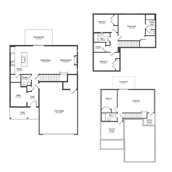 albertville mn single family home rental floor plan 4 bedroom 3.5 bath