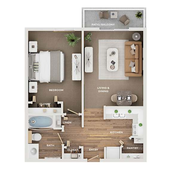A floor plan of a home showing the layout of the bedrooms, bathrooms, and other rooms.