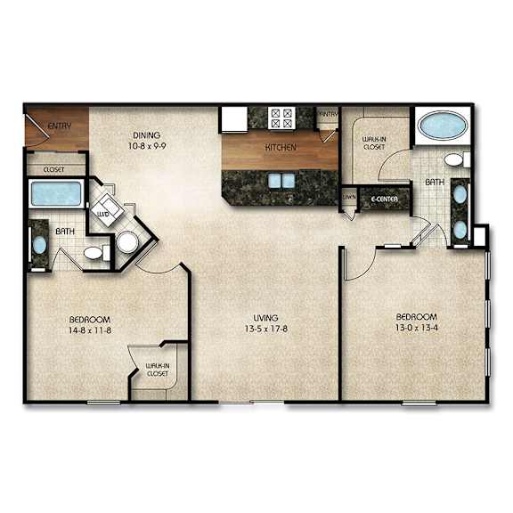 a floor plan of a home with a bedroom and a living room