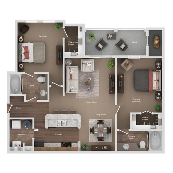 vinings at carolina bays apartments 2 bed 2 bath floor plan