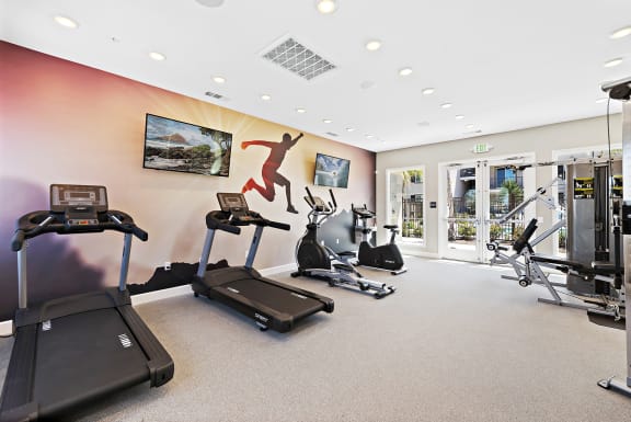 Two Level Fitness Center at LEVANTE APARTMENT HOMES, California