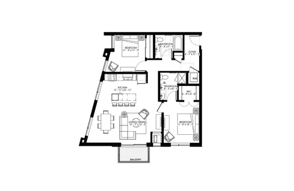 floor plan of the lower level