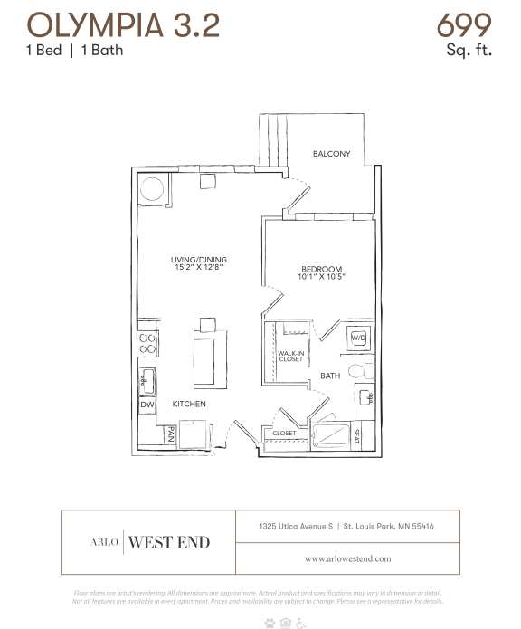 a floor plan of a bedroom apartment