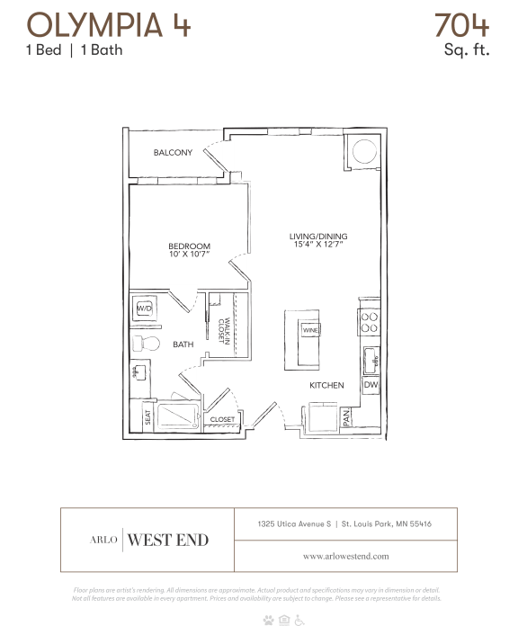 a floor plan of a unit with a bedroom and a bathroom