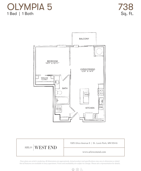 a floor plan of a bedroom apartment