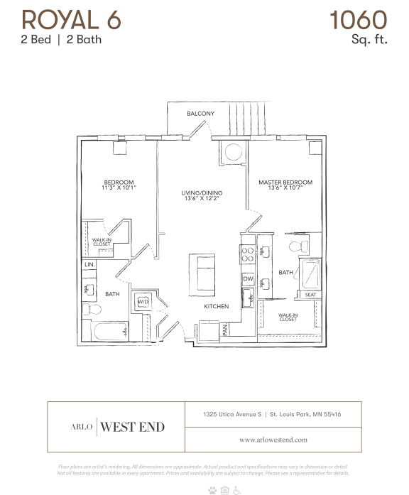 a floor plan of a unit with a bedroom and a bathroom