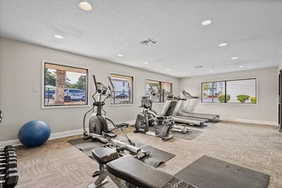 fitness center at 701 South Apartments in Mobile, AL
