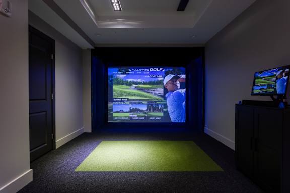 Golf simulator  at 2020 Providence in Huntsville, AL