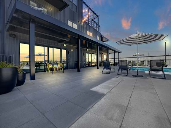 Pool Deck at Artisan Flats Apartments in Birmingham, AL