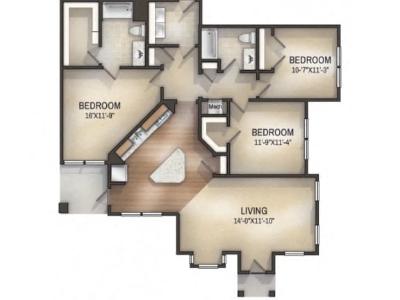 Floor Plan  Tattersall Apartments in Chesapeake Virginia