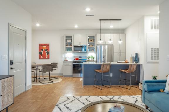 designer plank flooring throughout at Anthem Luxury Rentals and Apartments in Huntsville, AL