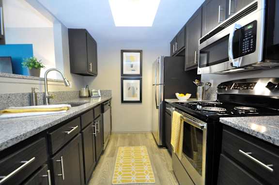 Espresso Cabinetry with Brushed Nickel Hardware at The Metropolitan, Kentucky, 40517