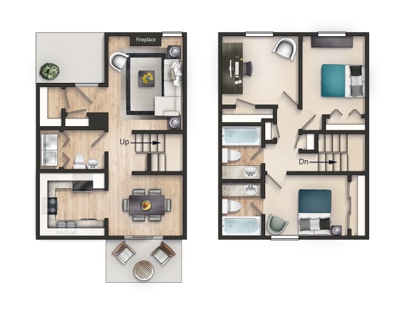 Floor Plan  Mirabelle Apartments Homes in Mobile Alabama