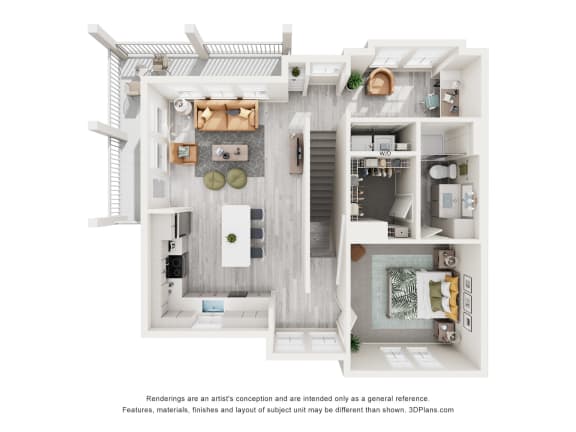 floor plan with two bedroom and two bathrooms at Tapestry Palmera in St. Augustine, FL