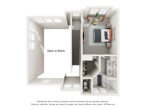floor plan with two bedroom and two bathrooms at Tapestry Palmera in St. Augustine, FL