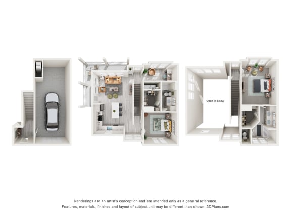 floor plan with two bedroom and two bathrooms at Tapestry Palmera in St. Augustine, FL