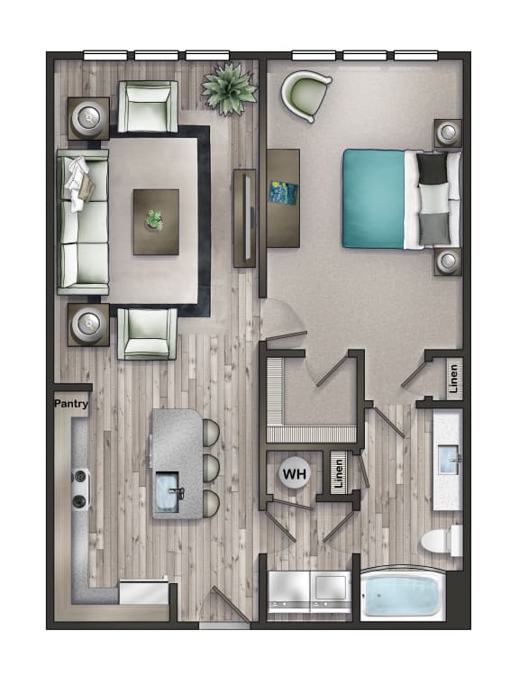 Floor Plan  Bon Haven Apartment Homes Spartanburg SC