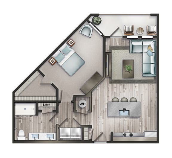 Floor Plan  Bon Haven Apartment Homes Spartanburg SC
