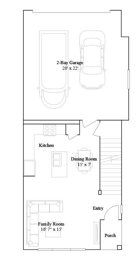 Floor Plan  Sawmill Townhouse - First Floor