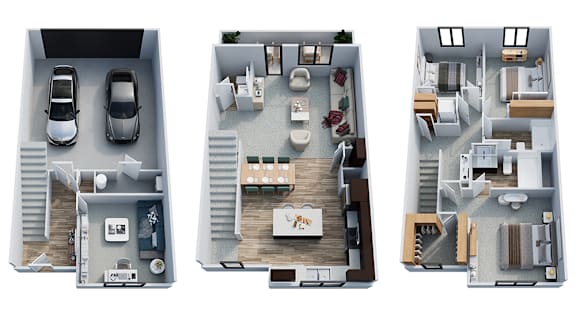 3-bedroom-den floorplan at The Village at Church & Main, Layton, UT, 84041