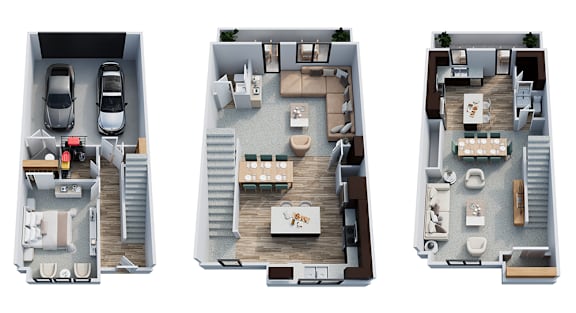 4-bed floorplan at The Village at Church & Main, Layton, Utah