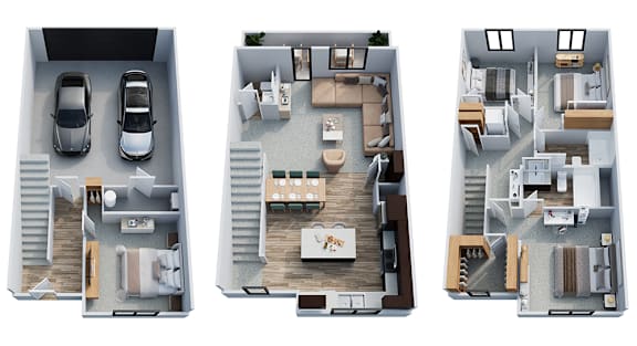 4-bedroom floorplan at The Village at Church & Main, Layton, UT, 84041