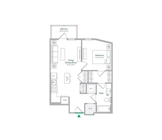 A12 Floor Plan at The Ace, Virginia, 23230