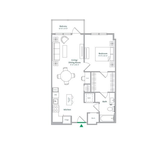 A15 Floor Plan at The Ace, Richmond, 23230