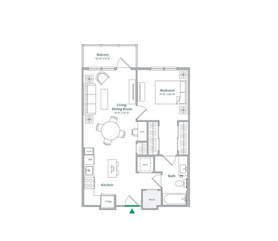A19 Floor Plan at The Ace, Virginia, 23230