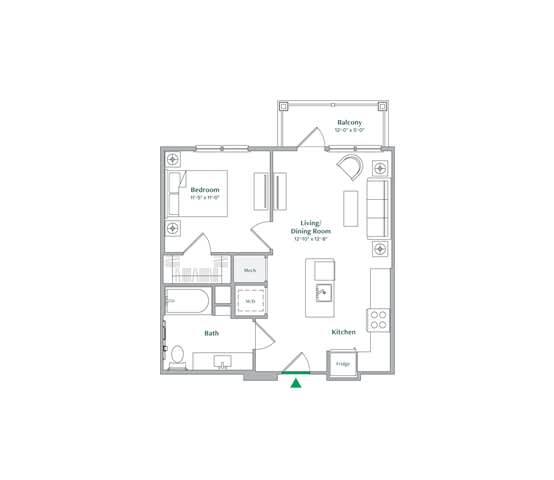 A2A Floor Plan at The Ace, Richmond, 23230