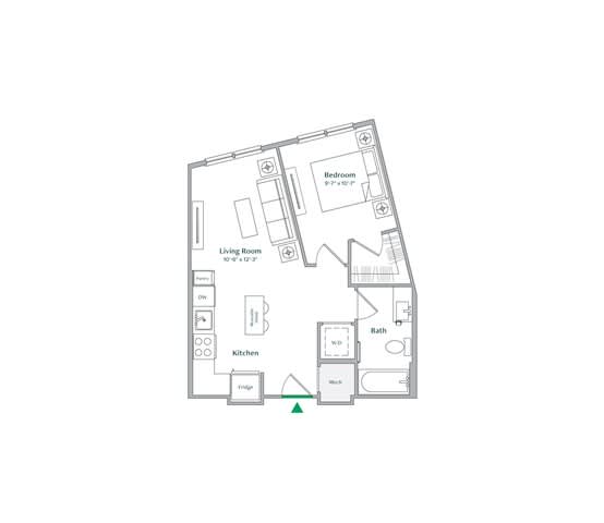 A3 Floor Plan at The Ace, Richmond Virginia