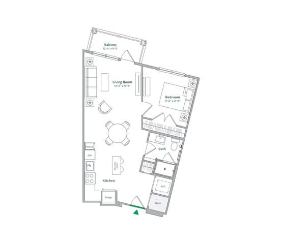 A4 Floor Plan at The Ace, Richmond