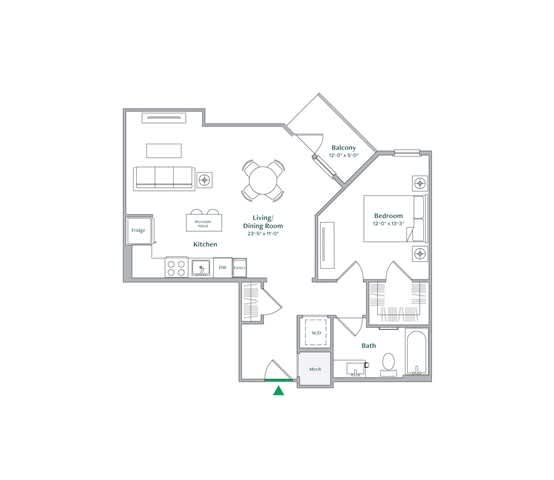 A5 Floor Plan at The Ace, Virginia