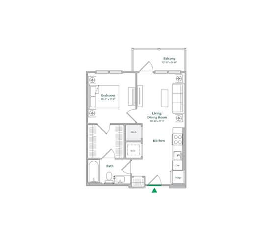 A6 Floor Plan at The Ace, Virginia, 23230