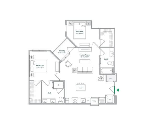 B3 Floor Plan at The Ace, Richmond, 23230