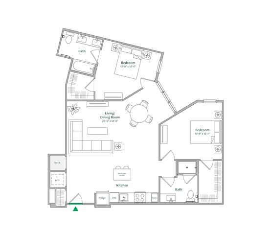 B5 Floor Plan at The Ace, Richmond