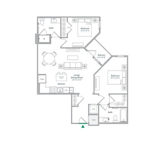 B7 Floor Plan at The Ace, Virginia, 23230