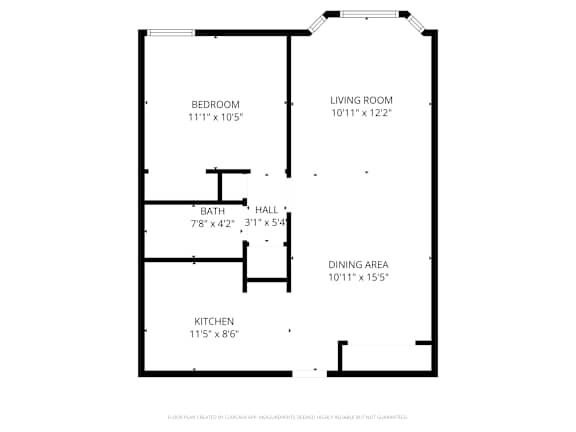 Floor Plan  A black and white image of a floor plan for a house.