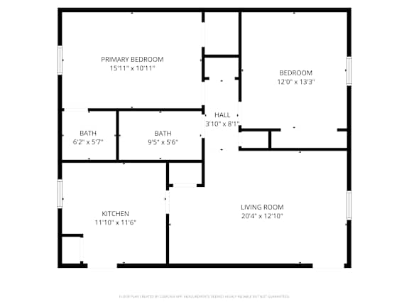 Floor Plan  A black and white image of a floor plan for a house.