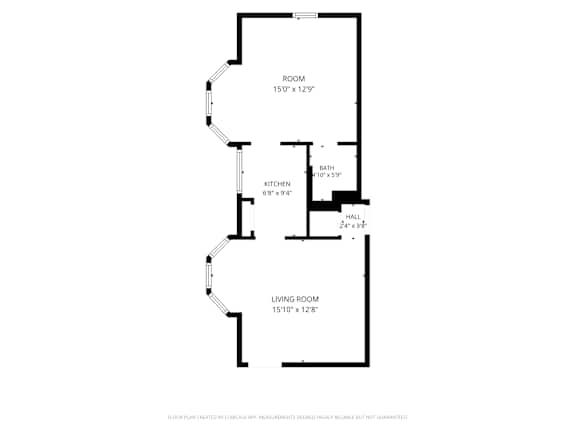 A black and white image of a floor plan for a house.