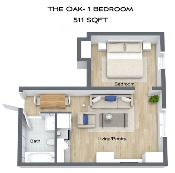 One Bedroom layout