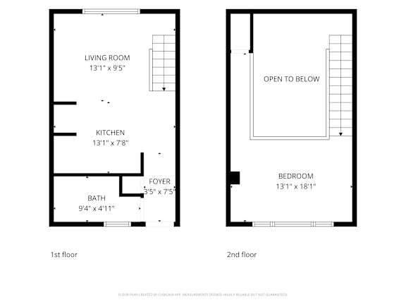 A floor plan for a one and two bedroom apartment.