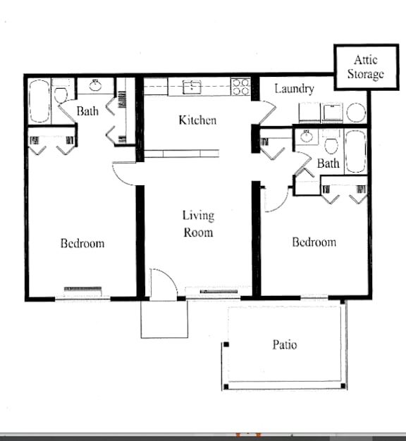 Two Bed- Two Bath