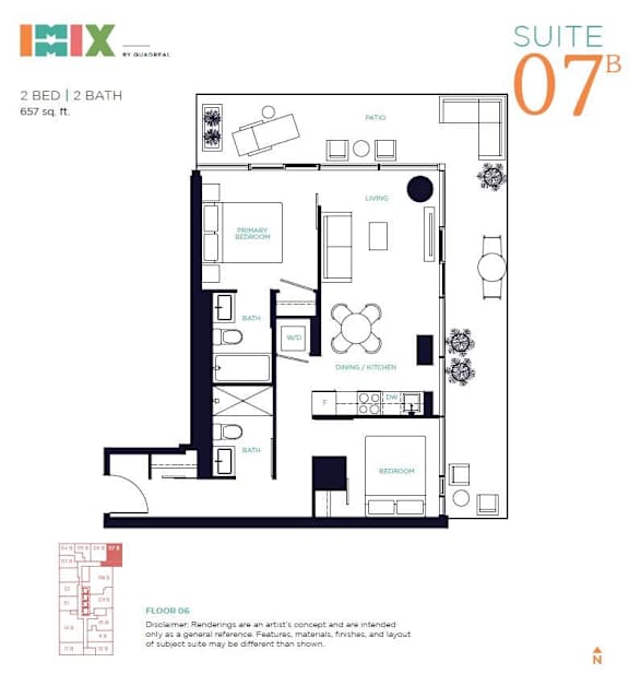 a floor plan of a condo