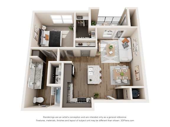 A1 Floor Plan at Tapestry Orem Apartments, Houston, TX
